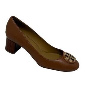 Tory Burch Claire Heels with Gold Logo